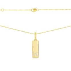 APM Monaco Collier Plaque Alphabet-A - Argent Jaune^ Colliers