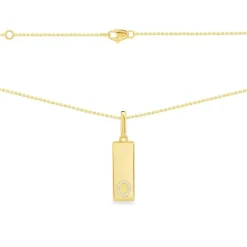 APM Monaco Collier Plaque Alphabet-A - Argent Jaune^ Colliers