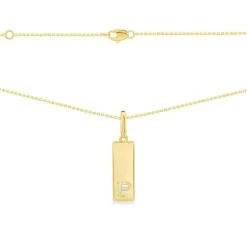 APM Monaco Collier Plaque Alphabet-A - Argent Jaune^ Colliers