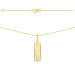 APM Monaco Collier Plaque Alphabet-A - Argent Jaune^ Colliers