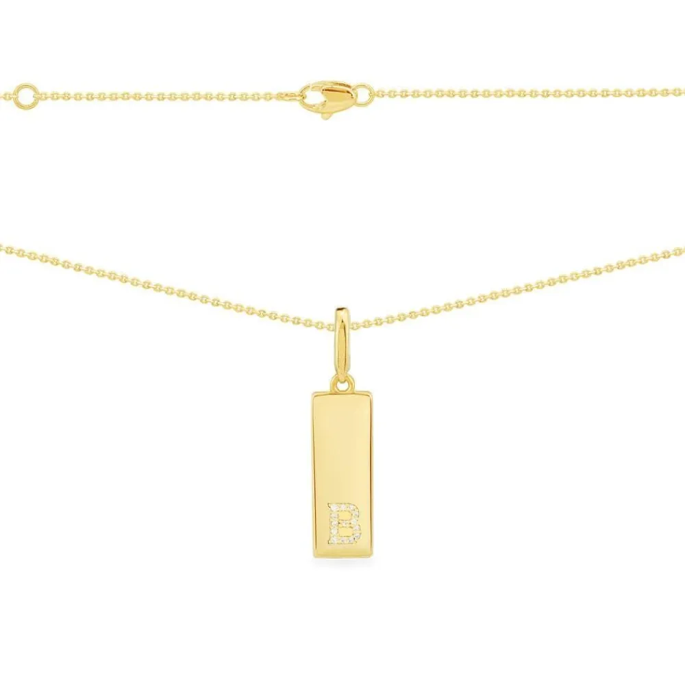 APM Monaco Collier Plaque Alphabet-A - Argent Jaune^ Colliers