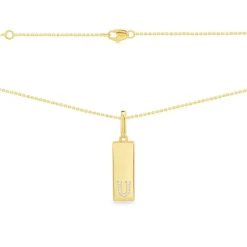 APM Monaco Collier Plaque Alphabet-A - Argent Jaune^ Colliers