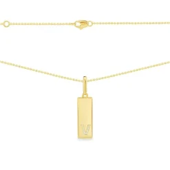 APM Monaco Collier Plaque Alphabet-A - Argent Jaune^ Colliers