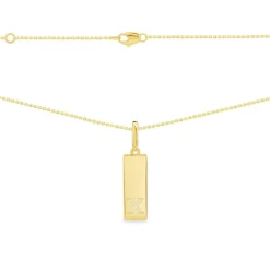 APM Monaco Collier Plaque Alphabet-A - Argent Jaune^ Colliers