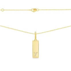 APM Monaco Collier Plaque Alphabet-A - Argent Jaune^ Colliers