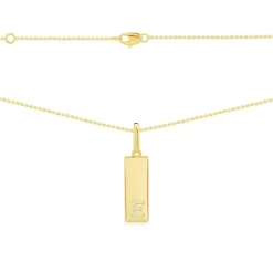 APM Monaco Collier Plaque Alphabet-A - Argent Jaune^ Colliers