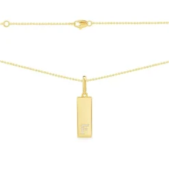 APM Monaco Collier Plaque Alphabet-A - Argent Jaune^ Colliers
