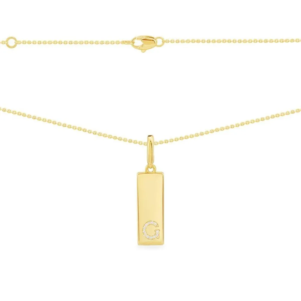 APM Monaco Collier Plaque Alphabet-A - Argent Jaune^ Colliers