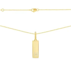 APM Monaco Collier Plaque Alphabet-A - Argent Jaune^ Colliers