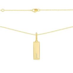 APM Monaco Collier Plaque Alphabet-A - Argent Jaune^ Colliers