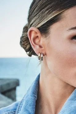 APM Monaco Creoles Code Morse Love - Argent^ Boucles D'Oreilles