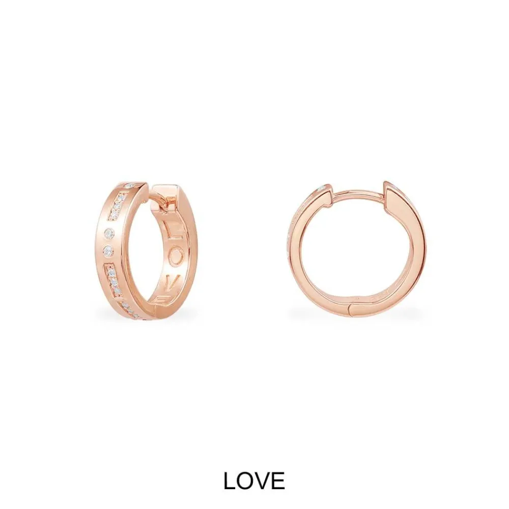 APM Monaco Creoles Code Morse Love - Argent^ Boucles D'Oreilles