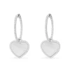 APM Monaco Creoles Coeur En Nacre - Argent^ Boucles D'Oreilles