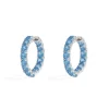 APM Monaco Creoles Eclat Bleu Lagon^ Boucles D'Oreilles