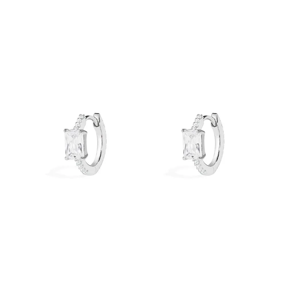 APM Monaco Creoles Eclat Pave^ Boucles D'Oreilles