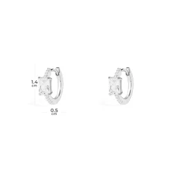 APM Monaco Creoles Eclat Pave^ Boucles D'Oreilles