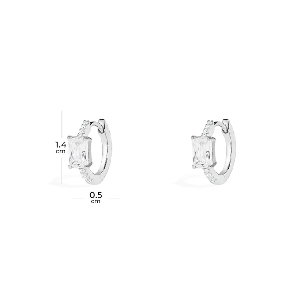 APM Monaco Creoles Eclat Pave^ Boucles D'Oreilles