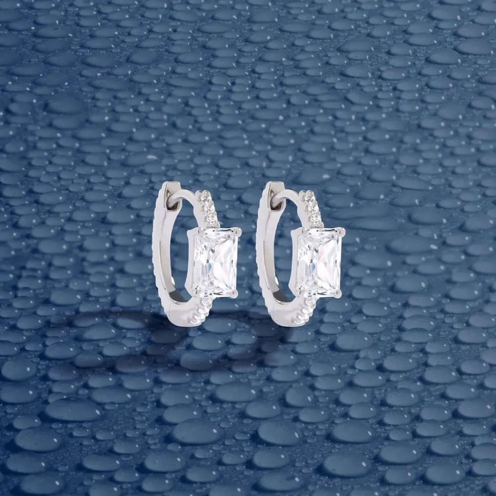 APM Monaco Creoles Eclat Pave^ Boucles D'Oreilles