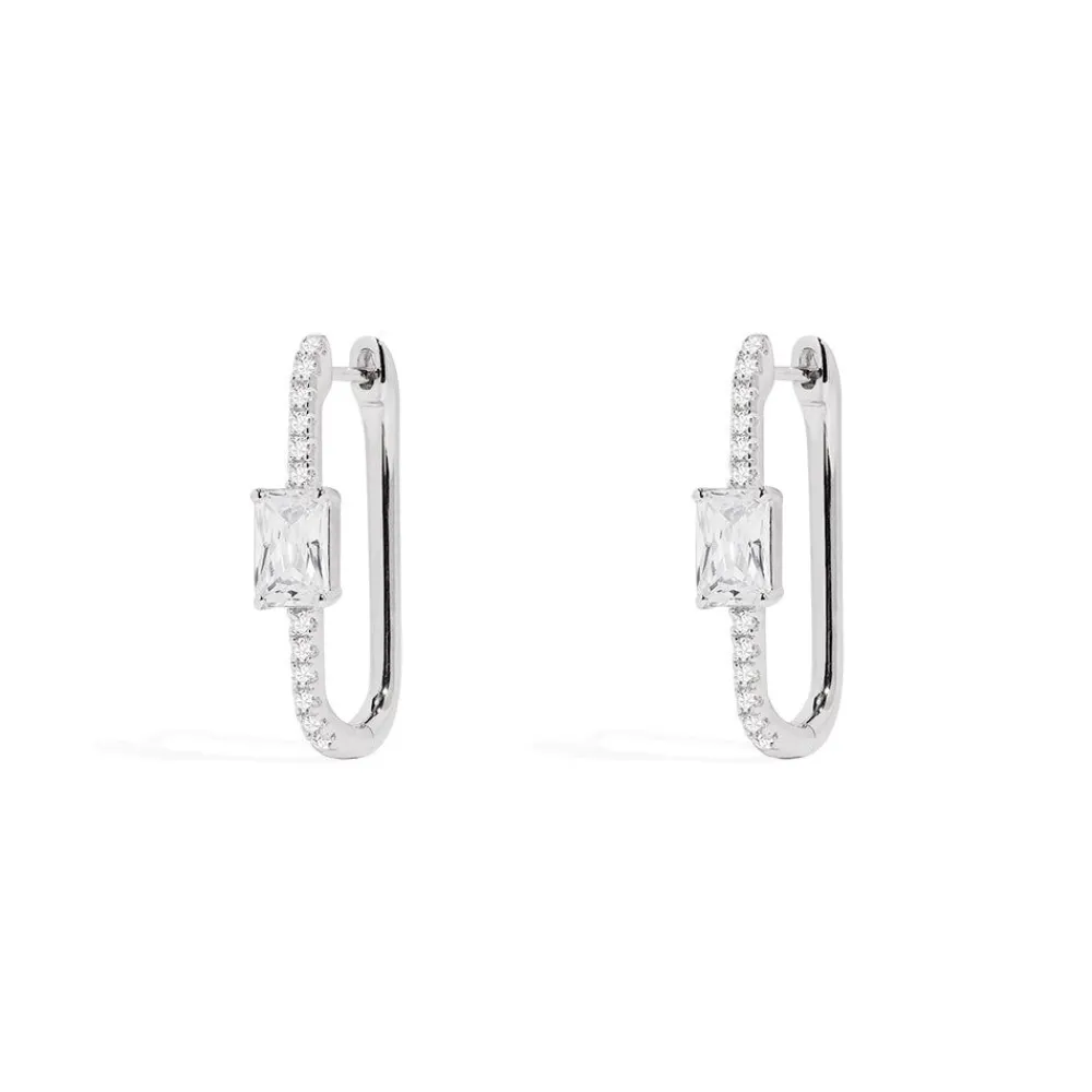 APM Monaco Creoles Eclat Pave^ Boucles D'Oreilles