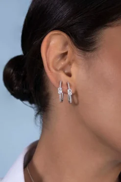 APM Monaco Creoles Eclat Pave^ Boucles D'Oreilles