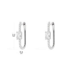 APM Monaco Creoles Eclat Pave^ Boucles D'Oreilles
