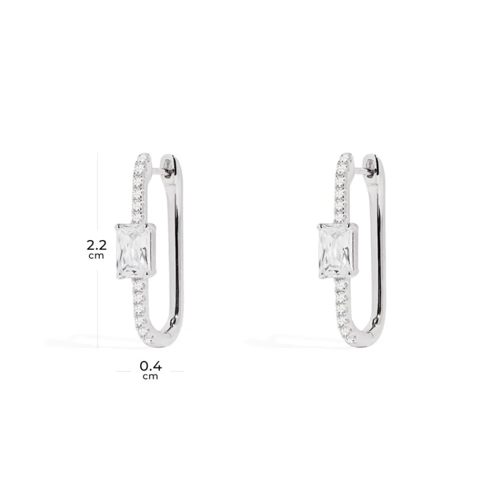 APM Monaco Creoles Eclat Pave^ Boucles D'Oreilles