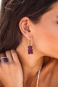 APM Monaco Creoles Fines Pavees^ Boucles D'Oreilles