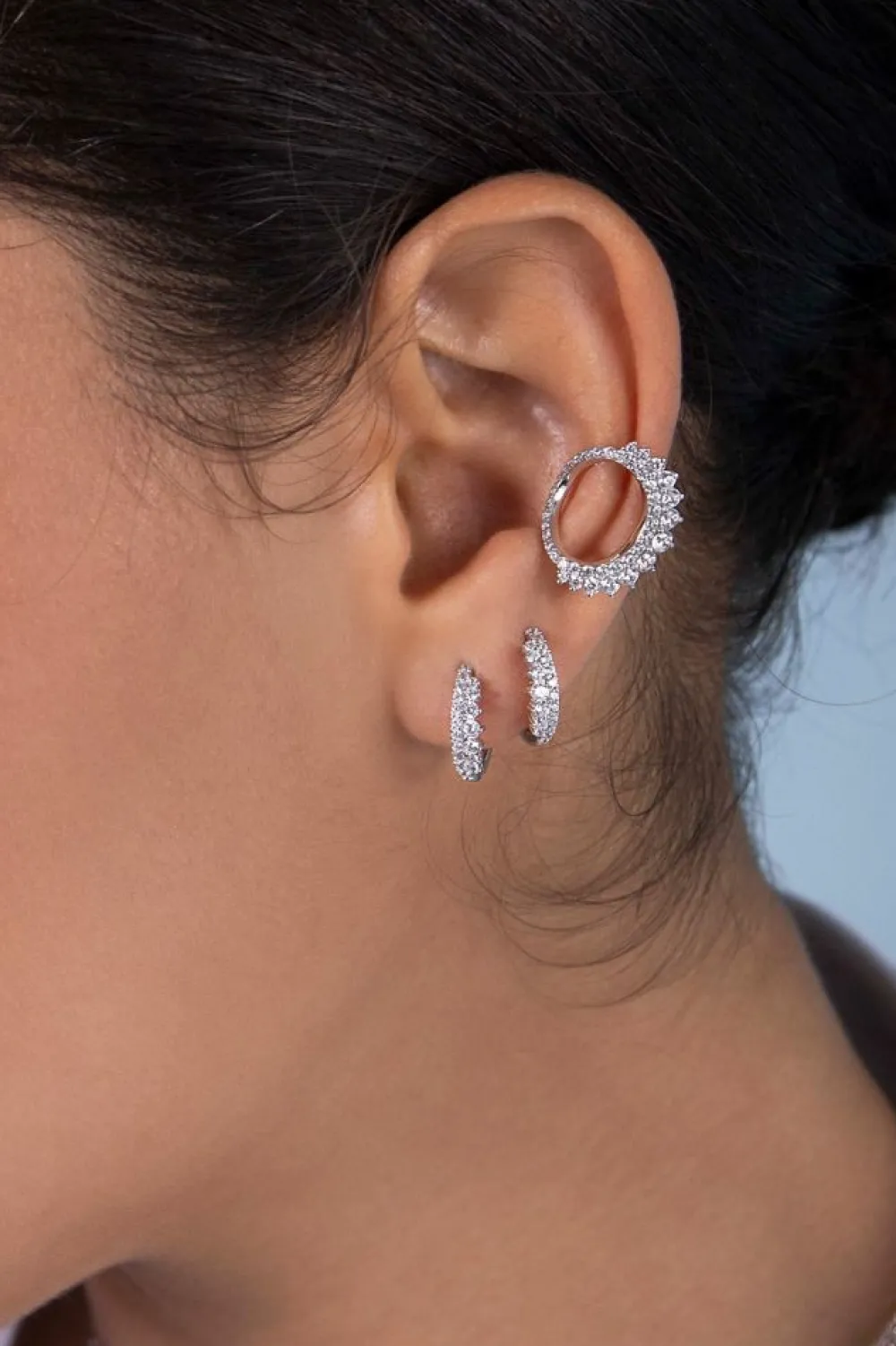 APM Monaco Creoles Lune^ Boucles D'Oreilles