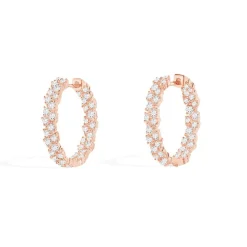 APM Monaco Creoles Pave^ Boucles D'Oreilles
