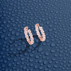 APM Monaco Creoles Pave^ Boucles D'Oreilles