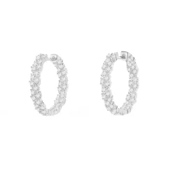 APM Monaco Creoles Pave^ Boucles D'Oreilles