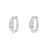 APM Monaco Creoles Pave Carre^ Boucles D'Oreilles