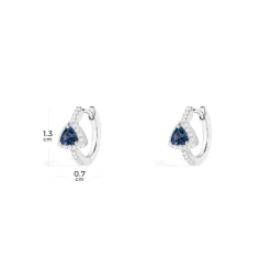 APM Monaco Creoles Triangle Bleu Pave^ Boucles D'Oreilles