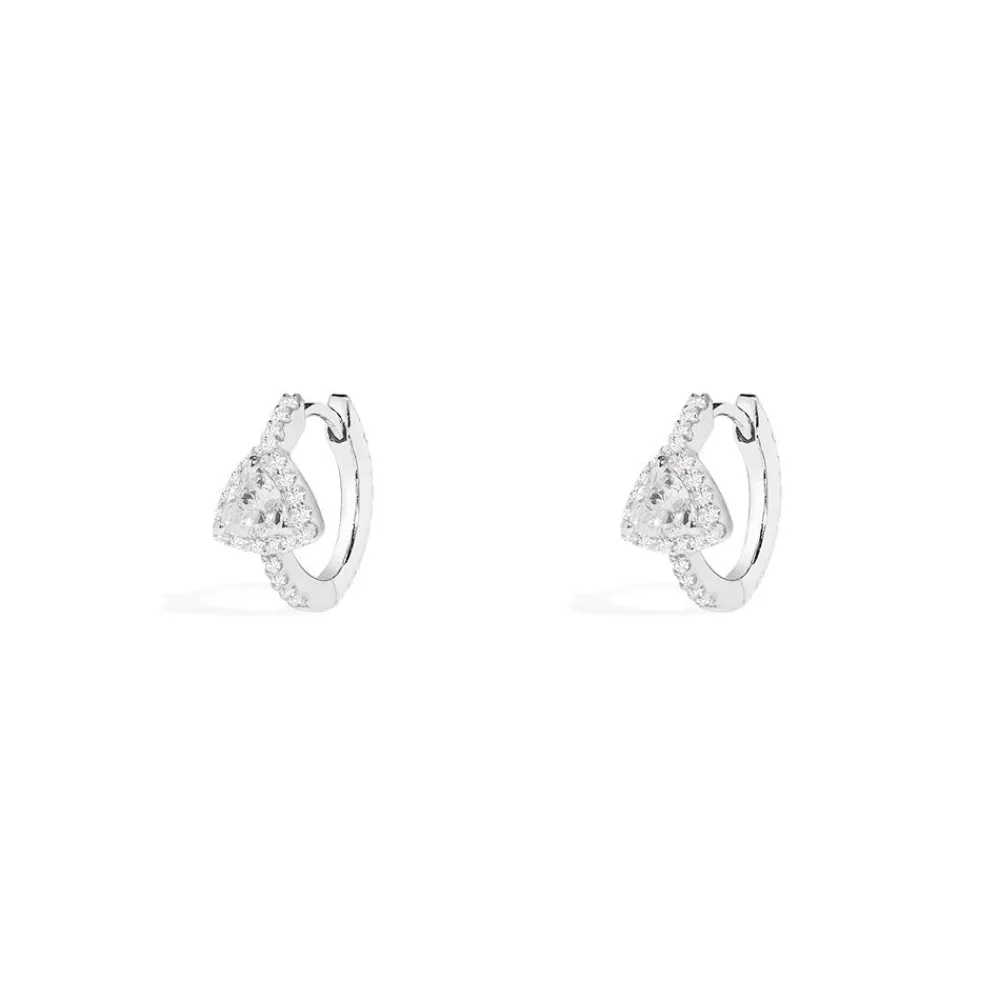APM Monaco Creoles Triangle Pave^ Boucles D'Oreilles