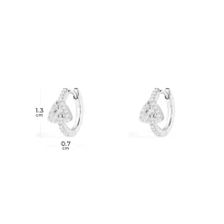 APM Monaco Creoles Triangle Pave^ Boucles D'Oreilles