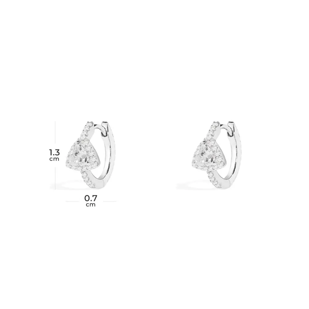 APM Monaco Creoles Triangle Pave^ Boucles D'Oreilles