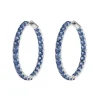 APM Monaco Grandes Creoles Eclat Bleu^ Boucles D'Oreilles