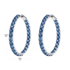APM Monaco Grandes Creoles Eclat Bleu^ Boucles D'Oreilles
