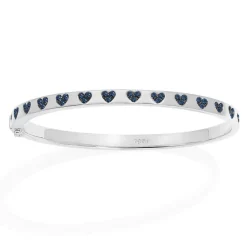 APM Monaco Jonc Coeur Bleu Et Blanc^ Bracelets