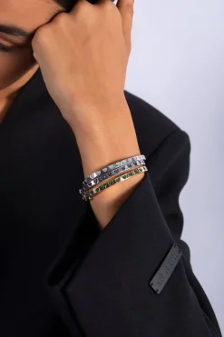 APM Monaco Jonc Coeur Bleu Et Blanc^ Bracelets