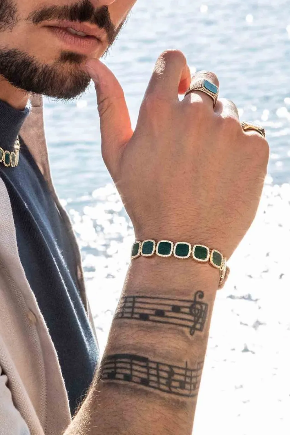 APM Monaco Jonc Malachite^ Bracelets
