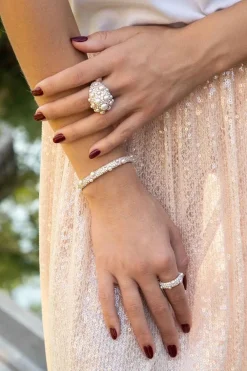 APM Monaco Jonc Pave Avec Perles^ Bracelets