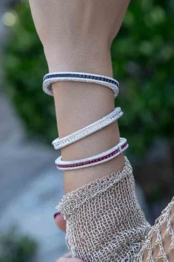 APM Monaco Jonc Pave Fuchsia^ Bracelets