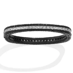 APM Monaco Jonc Pave Noir^ Bracelets