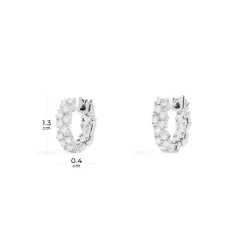 APM Monaco Mini Creoles Pave^ Boucles D'Oreilles