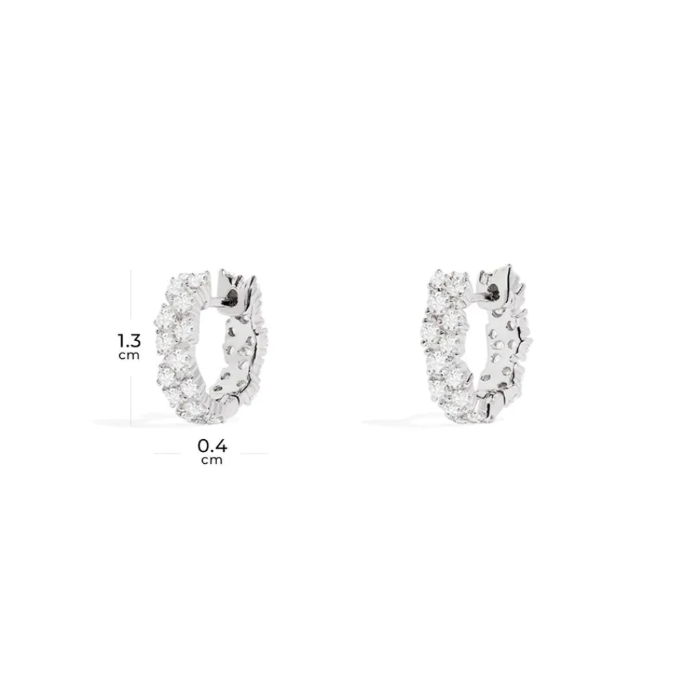 APM Monaco Mini Creoles Pave^ Boucles D'Oreilles