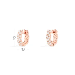 APM Monaco Mini Creoles Pave^ Boucles D'Oreilles