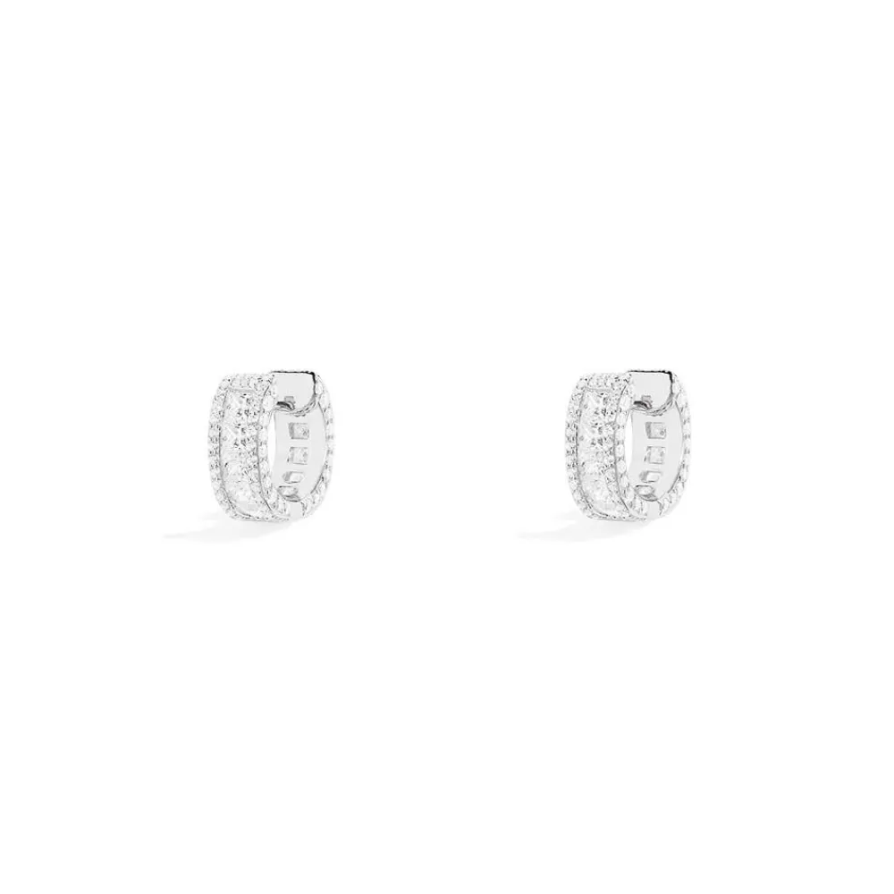 APM Monaco Mini Creoles Pave^ Boucles D'Oreilles