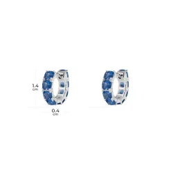 APM Monaco Petites Creoles Eclat Bleu^ Boucles D'Oreilles