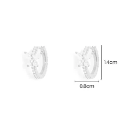 APM Monaco Petites Creoles Papillon^ Boucles D'Oreilles